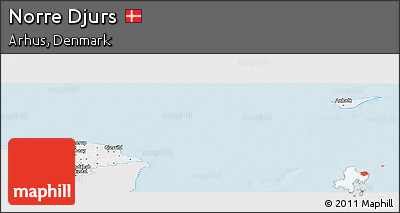 Silver Style Panoramic Map of Norre Djurs, single color outside