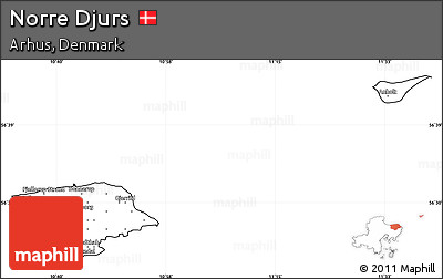 Blank Simple Map of Norre Djurs, cropped outside