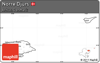 Blank Simple Map of Norre Djurs, cropped outside
