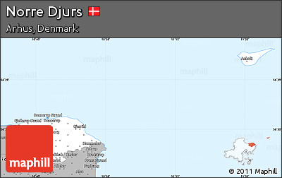 Gray Simple Map of Norre Djurs