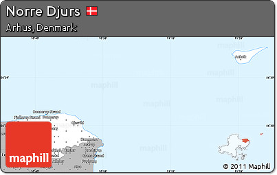 Gray Simple Map of Norre Djurs