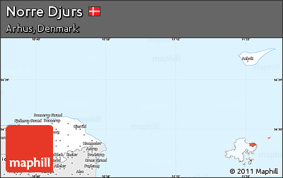 Silver Style Simple Map of Norre Djurs