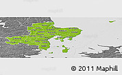 Physical Panoramic Map of Arhus, desaturated