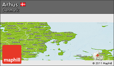 Physical Panoramic Map of Arhus