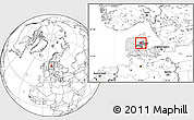 Blank Location Map of Randers, highlighted country, highlighted parent region