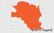 Political Simple Map of Randers, single color outside, borders and labels