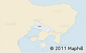 Classic Style 3D Map of Ronde, single color outside