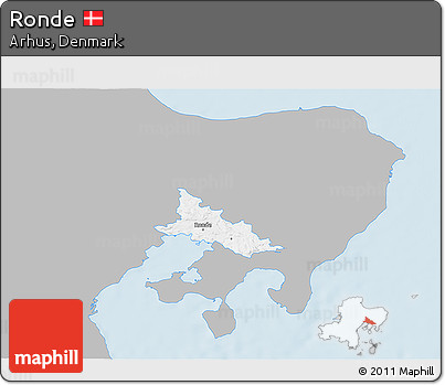 Gray 3D Map of Ronde, single color outside