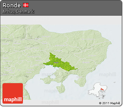 Physical 3D Map of Ronde, lighten