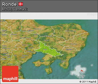 Physical 3D Map of Ronde, satellite outside