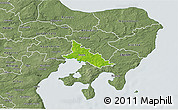 Physical 3D Map of Ronde, semi-desaturated