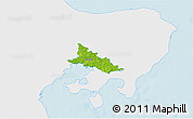 Physical 3D Map of Ronde, single color outside
