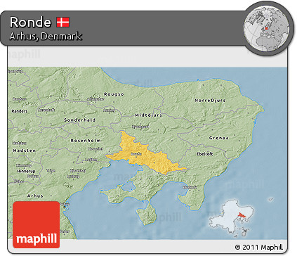 Savanna Style 3D Map of Ronde