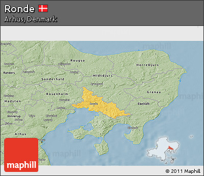 Savanna Style 3D Map of Ronde