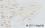 Shaded Relief 3D Map of Ronde, semi-desaturated