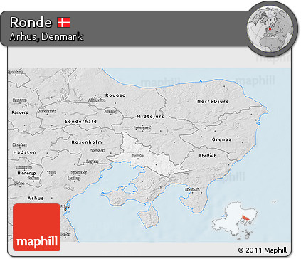 Silver Style 3D Map of Ronde