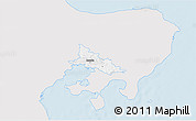Silver Style 3D Map of Ronde, single color outside