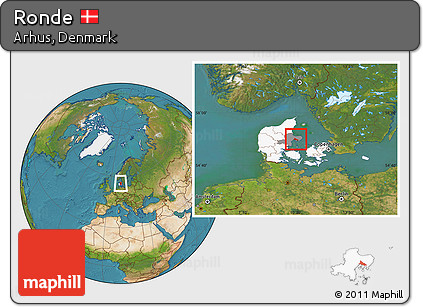 Satellite Location Map of Ronde, highlighted country, highlighted parent region