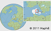 Savanna Style Location Map of Ronde, highlighted country