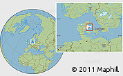 Savanna Style Location Map of Ronde, highlighted parent region