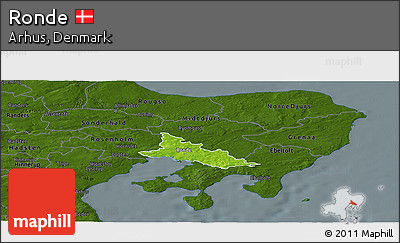 Physical Panoramic Map of Ronde, darken