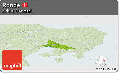 Physical Panoramic Map of Ronde, lighten