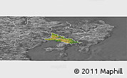 Satellite Panoramic Map of Ronde, desaturated
