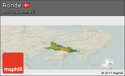 Satellite Panoramic Map of Ronde, lighten