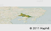 Satellite Panoramic Map of Ronde, lighten
