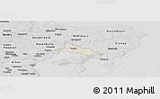 Shaded Relief Panoramic Map of Ronde, desaturated