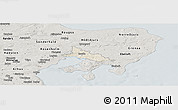 Shaded Relief Panoramic Map of Ronde, semi-desaturated