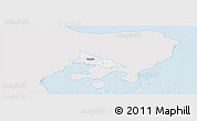 Silver Style Panoramic Map of Ronde, single color outside