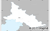 Gray Simple Map of Ronde, single color outside