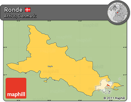 Savanna Style Simple Map of Ronde, cropped outside