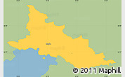 Savanna Style Simple Map of Ronde, single color outside