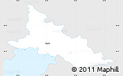 Silver Style Simple Map of Ronde, single color outside