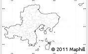 Blank Simple Map of Arhus, cropped outside, no labels