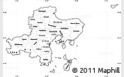 Blank Simple Map of Arhus, cropped outside