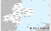 Gray Simple Map of Arhus, single color outside