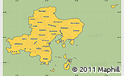 Savanna Style Simple Map of Arhus, cropped outside