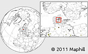 Blank Location Map of Skanderborg, highlighted country, highlighted parent region, within the entire country