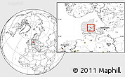 Blank Location Map of Skanderborg, highlighted country
