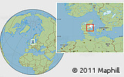 Savanna Style Location Map of Skanderborg, highlighted parent region