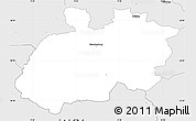 Silver Style Simple Map of Skanderborg