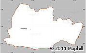 Gray Simple Map of Fredensborg-Humlebak, cropped outside