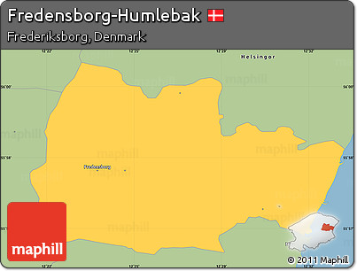 Savanna Style Simple Map of Fredensborg-Humlebak