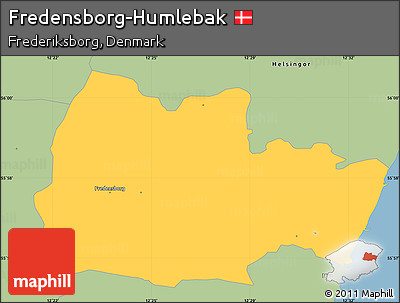 Savanna Style Simple Map of Fredensborg-Humlebak
