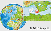 Physical Location Map of Frederiksborg, highlighted country