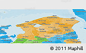 Political Shades Panoramic Map of Frederiksborg