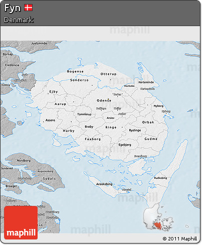 Gray 3D Map of Fyn